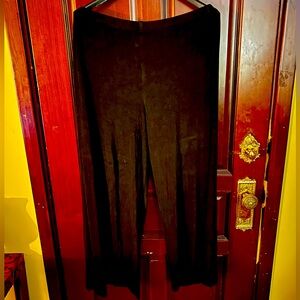 CHICO'S TRAVELERS Size 3 xLarge) Black Pants Slinky Elastic Waist Stretchy